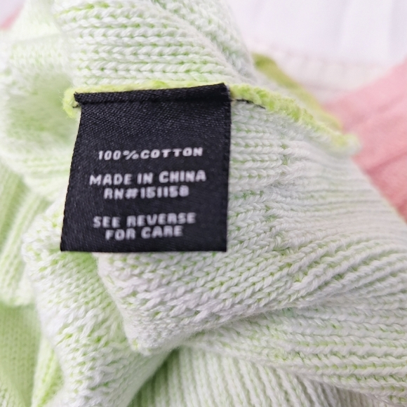 Granola girl, light academia, womens apple green and salmon pink vest. - Picture 8 of 9